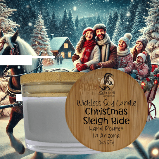 Christmas sleigh Ride Wickless Candle