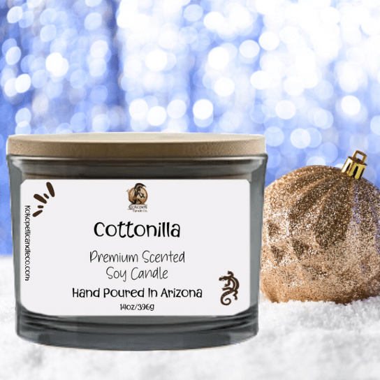 14oz Cottonilla Candle Christmas Backround