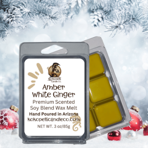 Amber white Ginger Wax Melt Christmas Backround