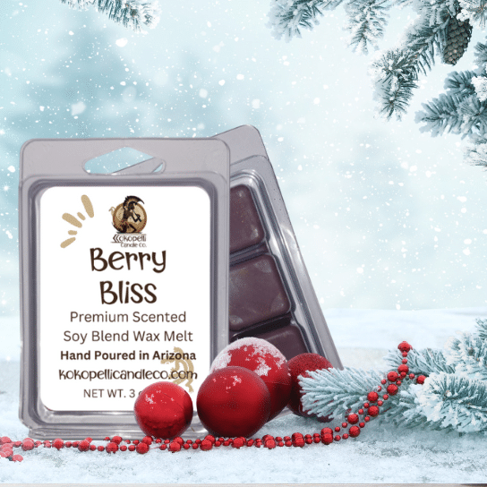 Berry Bliss Wax Melt Christmas backround