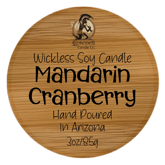 Mandarin Cranberry 3oz Wickless Candle Kokopelli Candle Co.