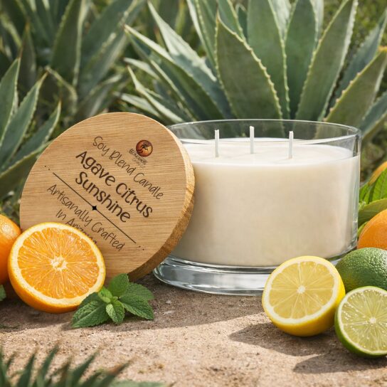 Agave Citrus Sunshine 12oz Candle Kokopelli Candle Co.
